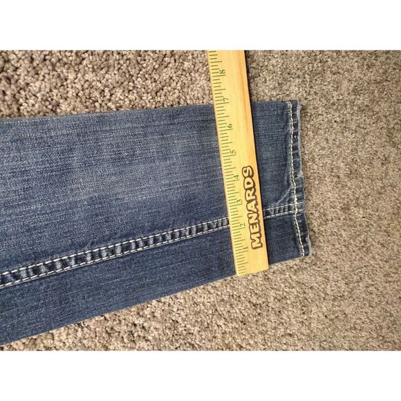 Silver Jeans Women's Size 28/L31 Aiko Baby Boot Cut Denim Jeans White Stitching - Picture 11 of 16